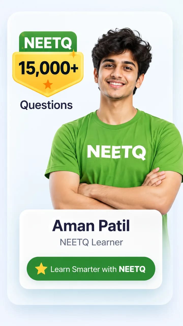 NEETQ AI practice interface showing NEET Biology MCQs with instant feedback